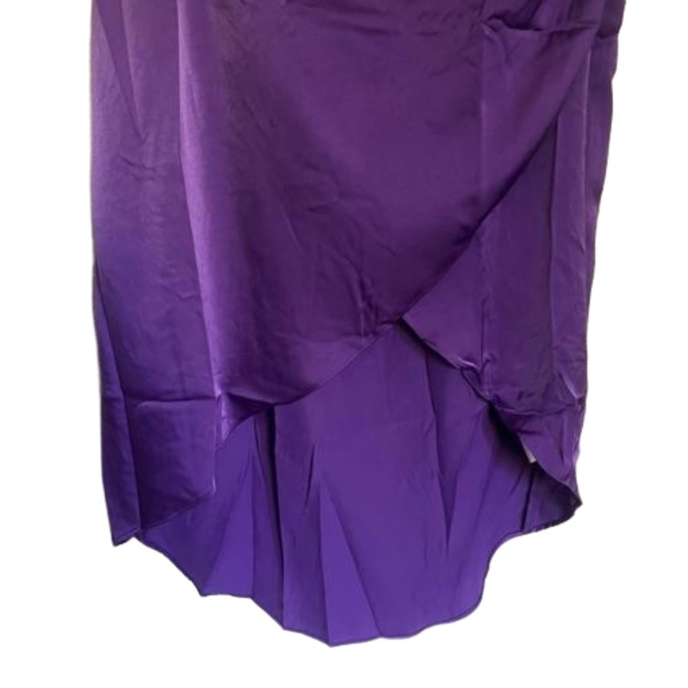 Lulumari Scallop Front Wrap Skirt Women’s Size L Purple - Picture 8 of 15
